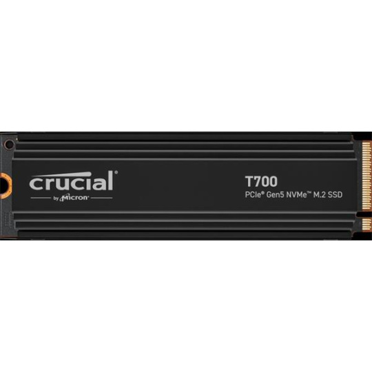 Crucial T700 4TB PCIe Gen5 NVMe M.2 SSD with heatsink
