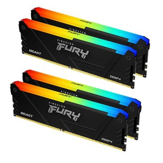 32GB 3200MT/s DDR4 CL16 DIMM (Kit of 4) FURY Beast RGB