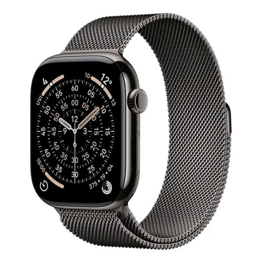 Apple Watch Series 11 GPS + Cellular 46mm Slate Titanium Case with Slate Milanese Loop - S/M Apple Watch Series 11 GPS + Cellular 46mm Slate Titanium Case with Slate Milanese Loop - S/M