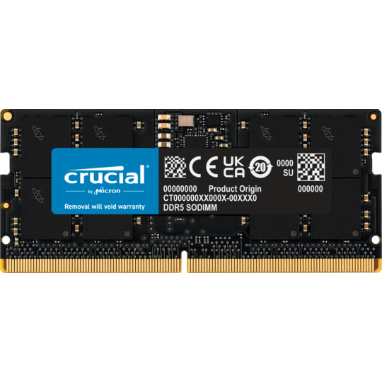 Crucial 16GB DDR5-5600 SODIMM CL46 (16Gbit)