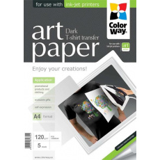 Photo paper ColorWay ART T-shirt transfer (dark) 120g/m2, A4, 5pc. (PTD120005A4)
