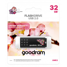 32 GB . USB 2.0 kľúč . GOODDRIVE UME2 kvety, čierny 32 GB . USB 2.0 kľúč . GOODDRIVE UME2 kvety, čierny