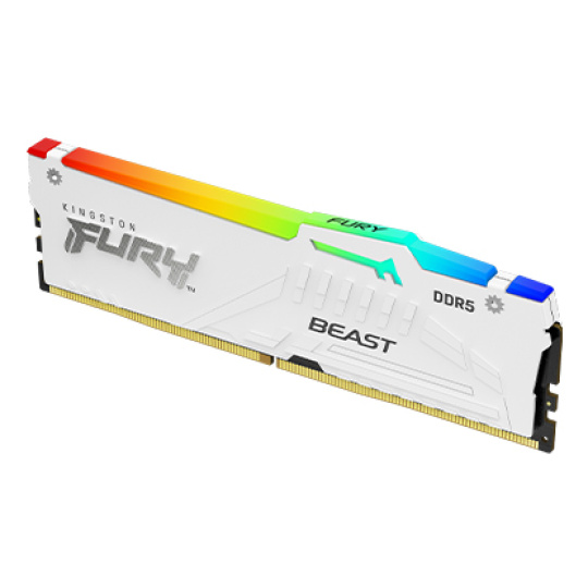 16GB 6400MT/s DDR5 CL32 DIMM FURY Beast White RGB XMP