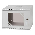19" Rack na stenu  10" 4U 300mm, dvere sklo, sivý