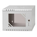 19" Rack na stenu 10" 4U 300mm, dvere sklo, sivý