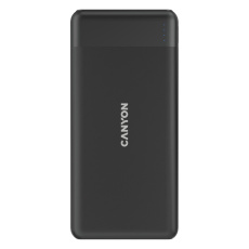 Canyon PB-109, Powerbank, Li-Pol, 10.000 mAh, Vstup: 1x Lightning a 1x USB-C, Výstup: 1x USB-C a 1x USB-A, čierna