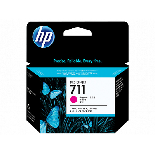 HP náplň č. 711 purpurová, 29 ml - 3 ks v balení