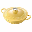 BUYDEEM Smaltovaný liatinový hrniec 3,1 L, 28cm,  model CP581, farba jemne žltá