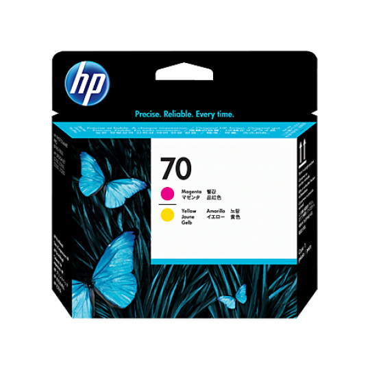 HP No 70 Ink Cart/Magenta + Yellow Printhead