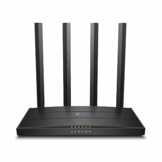 TP-LINK AC1200 Dual-Band Wi-Fi Router, 4× Antennas, 1× Gigabit WAN Port + 4× Gigabit LAN Ports, USB 2.0 Port