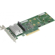 Supermicro Hybrid M.2 NVMe/SATA SSD RAID 0,1 Card x8 PCIe Gen3 Host interface