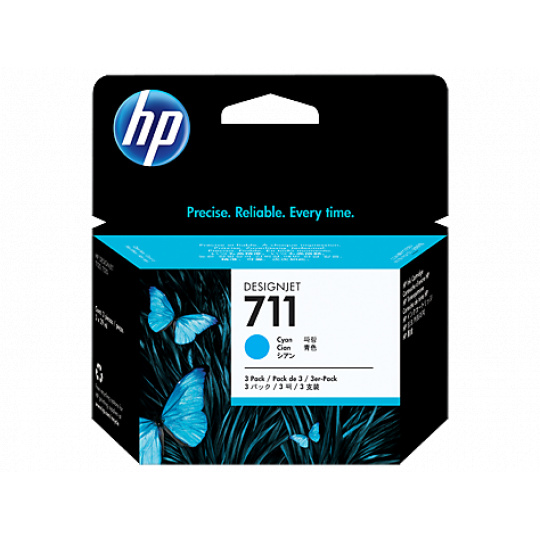 HP náplň č. 711 azúrová, 29 ml - 3 ks v balení