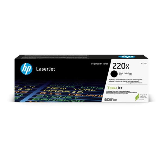 HP 220X Black Original LaserJet Toner  (~7,500 pages)