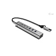 i-tec USB-C/USB-A Metal HUB 6 port (3x USB-C, 3x USB-A), LAN, Power Delivery 85W
