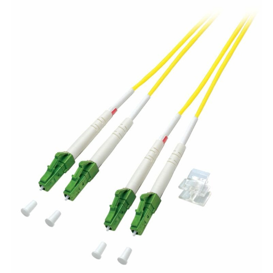Optický kábel LC/APC-LC/APC, 2m Duplex OS2(9/125µm), LSOH, 2mm, žltý