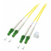Optický kábel LC/APC-LC/APC, 2m Duplex OS2(9/125µm), LSOH, 2mm, žltý