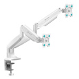 ONKRON Dual Monitor Desk Mount Stand for 13 to 32-Inch LCD LED Monitors up to 9 kg, White