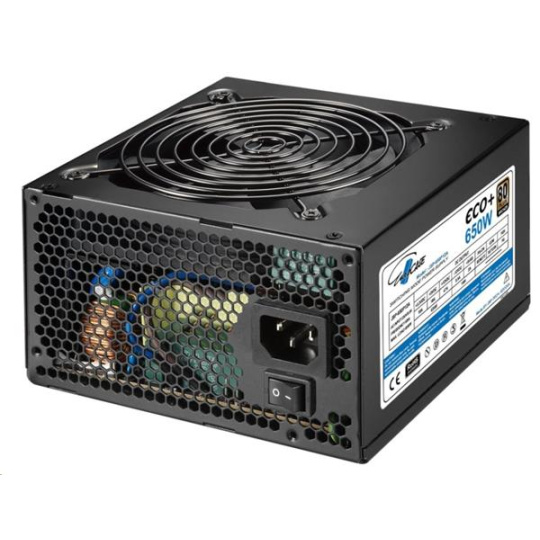 Eurocase PSU Eco+ 650W, 80PLUS BRONZE, 12cm fan, bulk