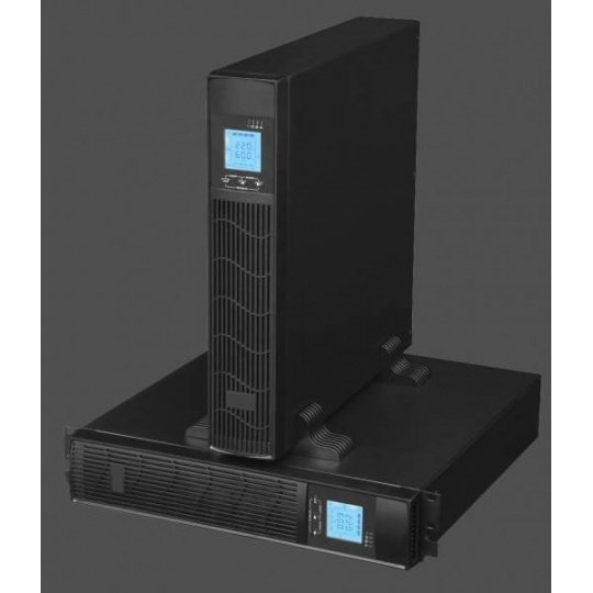 EAST UPS 1000VA rack/tower, čistý sinusový výstup, 2x zásuvka, RJ45, USB data