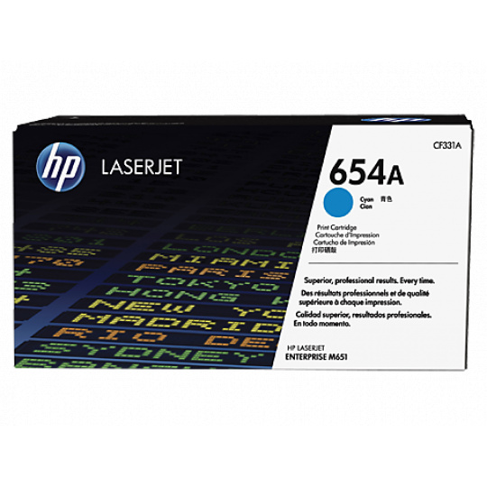 CF331A azúrová tonerová kazeta HP 654A LaserJet