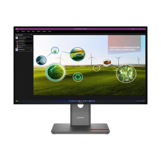 Lenovo P27Q-40 27" 2560x1440 QHD 1500:1 350N 4ms HDMI+DP+USB+USB-C lift 3y