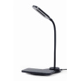 Desk lamp with wireless charger (black + white)