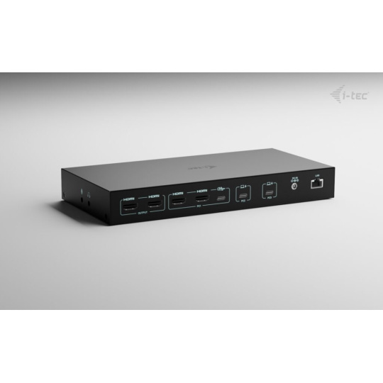 i-tec USB-C KVM Docking station for 3 Hosts, Dual Display, Power Delivery 1x 92W/2x 65W