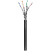 CNS kabel S/FTP, CAT6A, AWG23, 500Mhz, 1000Base-T, čierny, medený, vonkajší, UV odolný