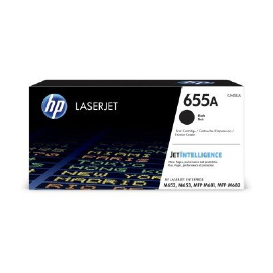 HP 655A Black Original LaserJet Toner Cartridge (CF450A)