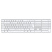 Apple Magic Keyboard s Touch ID a Numerickou klávesnicou - INT - biele klávesy (USB-C)