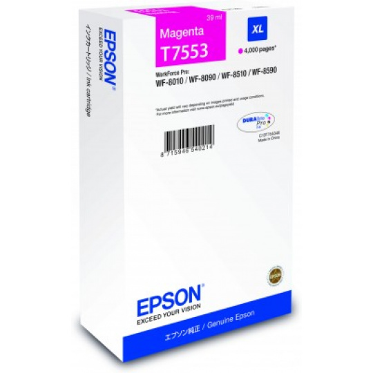 Epson atrament WF8000 series magenta XL - 39ml