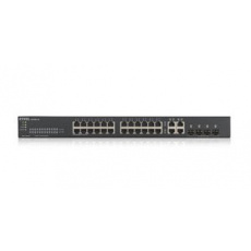 Zyxel GS1920-24v2, 28 Port Smart Managed Switch 24x Gigabit Copper and 4x Gigabit dual pers., hybrid mode, standalone or NebulaFle