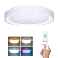 Solight LED osvetlenie s diaľkovým ovládačom Floco, 30W + 6W RGB, 2100lm, 40cm, zmena chromatickosti, stmievateľná Solight LED osvetlenie s diaľkovým ovládačom Floco, 30W + 6W RGB, 2100lm, 40cm, zmena chromatickosti, stmievateľná