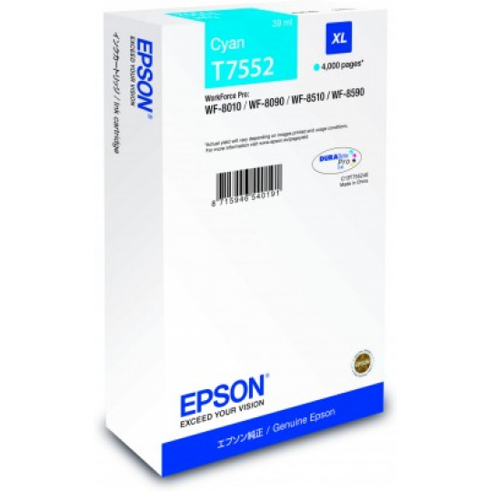 Epson atrament WF8000 series cyan XL - 39ml