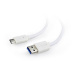 Gembird kábel USB 3.0 (AM) na USB 3.1 (CM), 0.5 m, biely