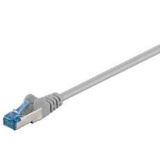 patch kábel Cat6A, SFTP, LS0H - 3m, šedý/biely