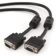 Gembird kábel VGA HD15 (M) na VGA HD15 (M) Premium, tienený, 2 x feritové jadrá, 30 m,čierny