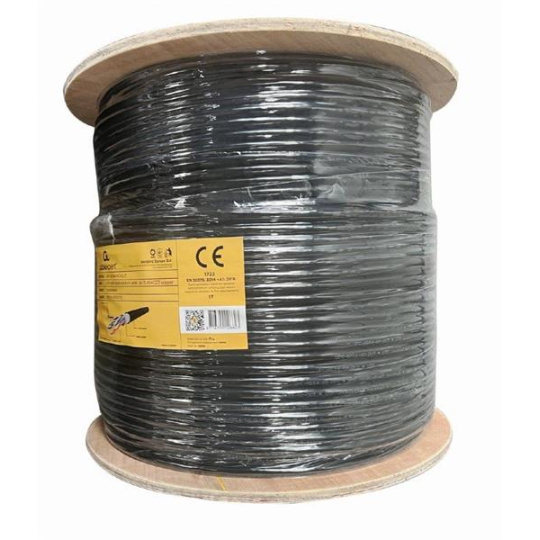 CAT6 UTP LAN outdoor cable, solid, 305 m, black