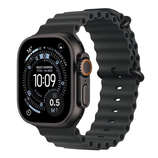 Apple Watch Ultra 3 GPS + Cellular 49mm Black Titanium Case with Black Ocean Band Apple Watch Ultra 3 GPS + Cellular 49mm Black Titanium Case with Black Ocean Band