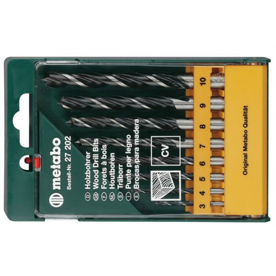 Metabo cassette with drills to wood in 8-pcs