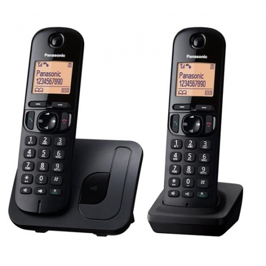 Panasonic KX-TGC212FXB telefon bezsnurovy DECT / cierny 2x