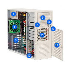 Supermicro® CSE-733T-665B MidiTower