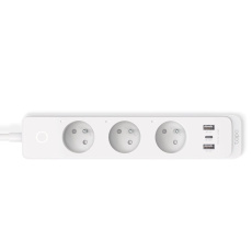 TP-LINK "Smart Wi-Fi Power Strip, 3-Outlets, HomekitSPEC: 2.4 GHz Wi-Fi required, 100-240V, 50/60Hz, 10A max, 2300W max