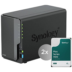 Synology™ DiskStation DS225+, 2-bay NAS, vratane 2ks HDD 4TB (HAT3300-4T), CPU J4125, RAM 2GB, LAN 1x 2.5Gb + 1x 1Gb