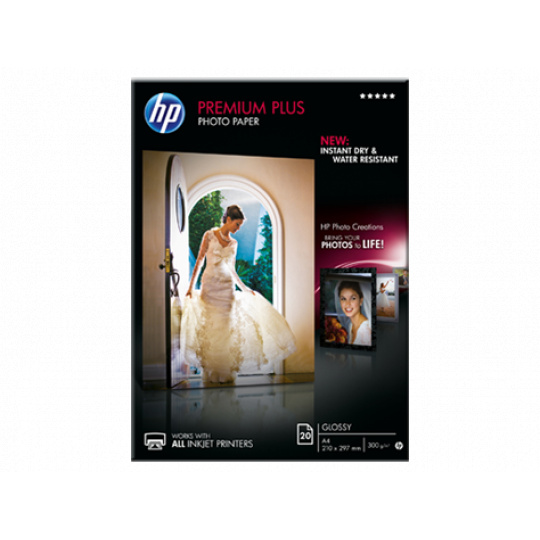 HP Premium Plus Glossy Photo Paper-20 sht/A4/210 x 297 mm