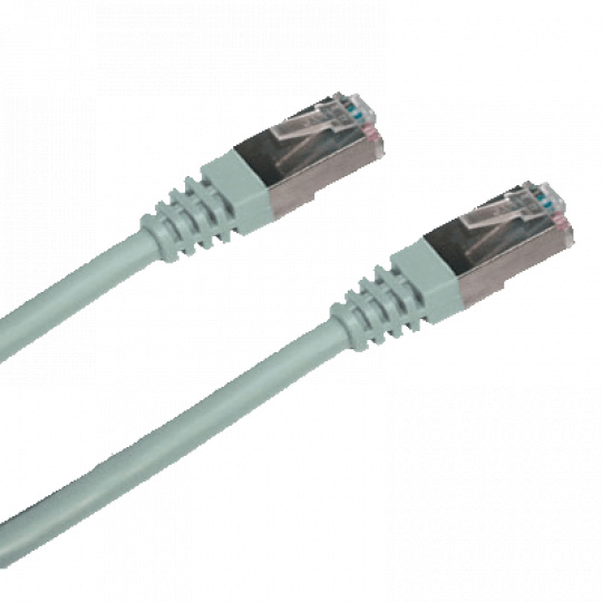 CNS patch kábel Cat6A, SFTP, LSOH, 0,25m, šedý