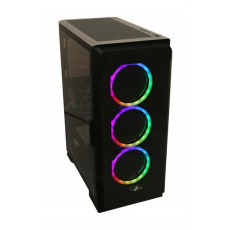 Eurocase ML G Apex skrinka ATX, bez zdroja, čierna, 3x RGB ventilátor Eurocase ML G Apex skrinka ATX, bez zdroja, čierna, 3x RGB ventilátor