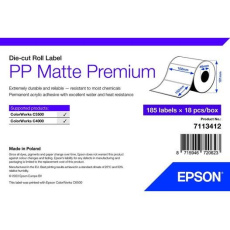 Epson PP Matte Label Premium, Die-cut Roll, 102mm x 152mm, 185 Labels