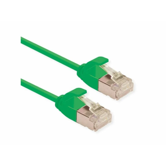 Roline U/FTP patch kábel 0,15m cat6a slim, super flex, zelený