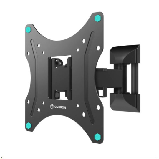 ONKRON Full Motion TV Wall Mount for 17" to 43" Screens up to 35 kg, Black,VESA: 100x100 - 200x200